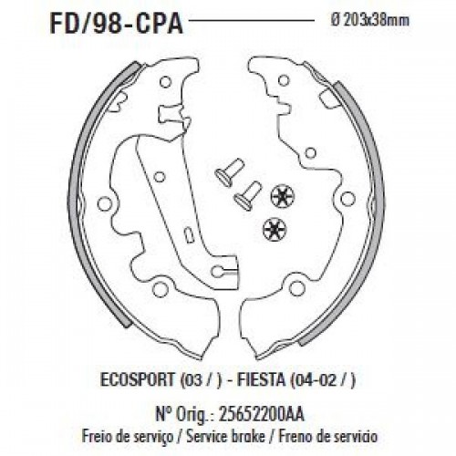 Sapata com Lona - FD/98-CPA - Fras-le 